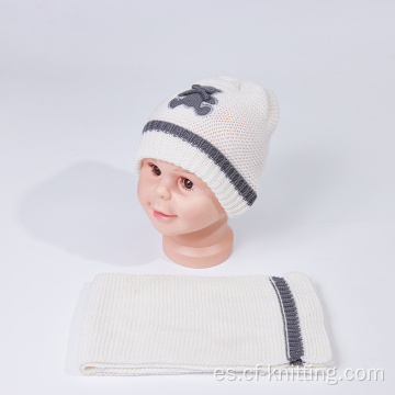 Diseño bordado por computadora Beanie y bufanda de gorro y bufanda